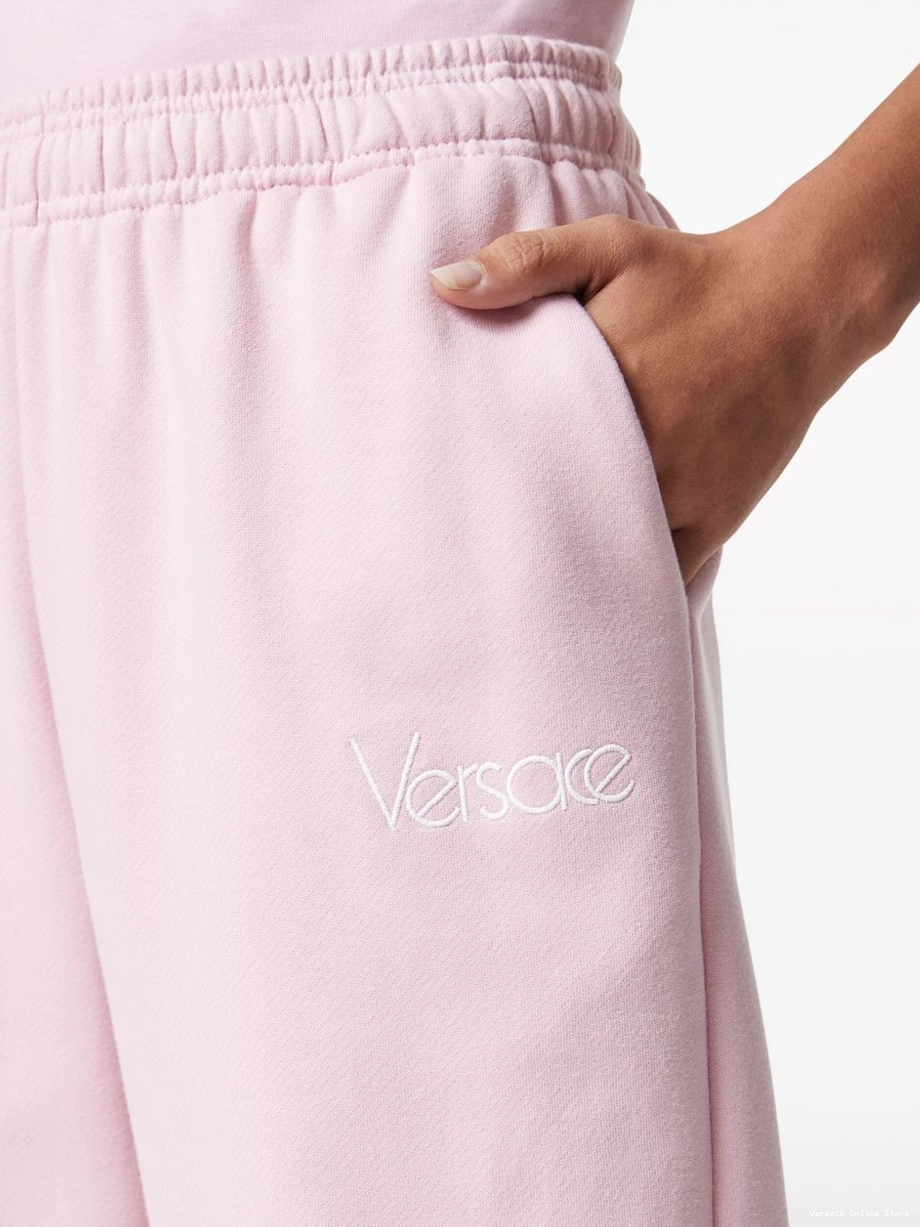 Cheap 1980 Versace Re-Edition embroidered track Women pants 0707